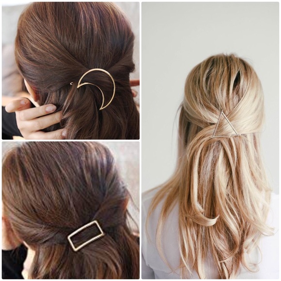 Minimalist Geometric Hair Clips (6 pcs) - Picture 2 of 5